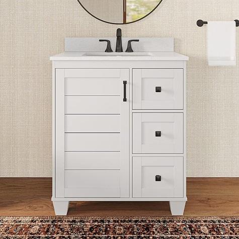 Home Improvement - Allen&Roth Glue Up Alcove Shower wall surround, Undermount Single Sink Bathroom Vanity - MSRP $2,484