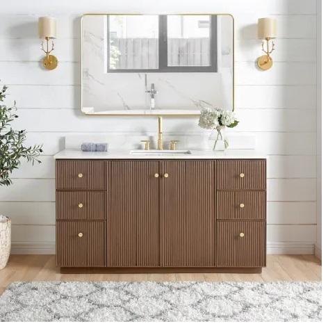Miseno MV-NM-OZA60-WQT-BO Single Basin Vanity Set - MSRP $1,784