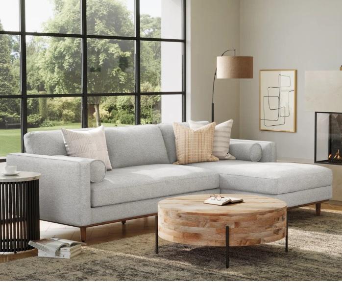 Truckload - Housewares - Morrison Lg Right Sectional Sofa, Shonnard 37''W Left Hand Facing Corner Wedge - MSRP $45,223