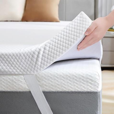 Home - SINWEEK 3 Inch Memory Foam Mattress Topper, OLANLY Bathroom Rugs - MSRP $1,789