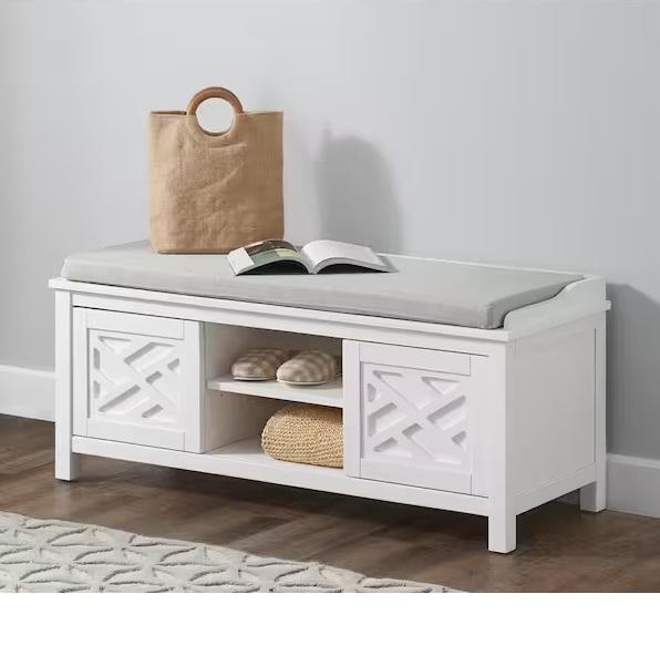 Home Decor - Alaterre Furniture 45inW Coventry Wood Bench, StyleWell, Noble House, Fencer Wire, HDC - Est Retail $1,003