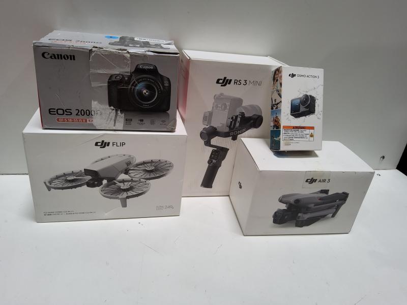 Salvage Consumer Electronics - DJI Air 3 Drones, Sony Alpha Interchangeable Lens - MSRP $1,629