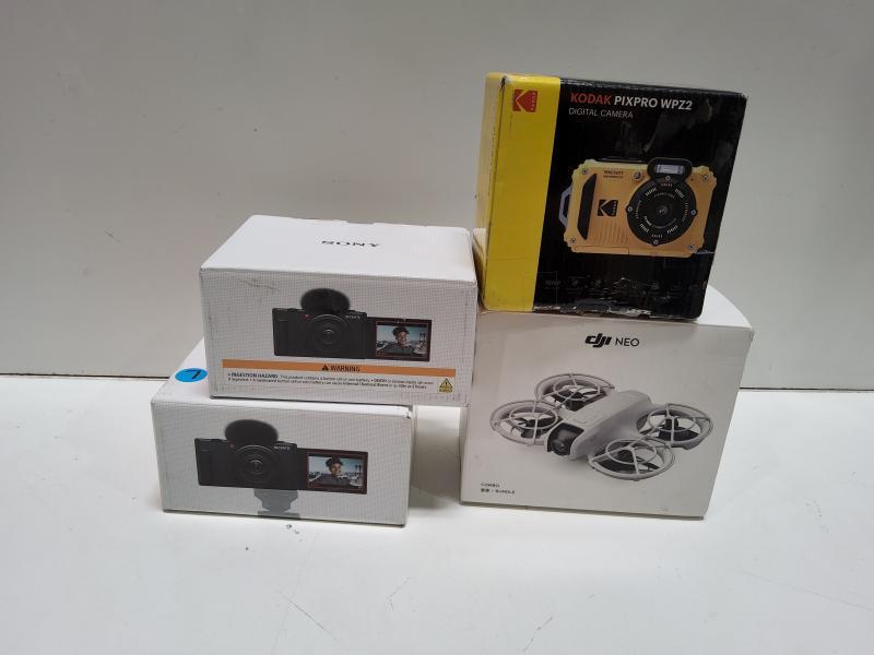 Salvage Consumer Electronics - Kodak Pixpro Digital Camera, DKI Neo Drone - MSRP $5,291