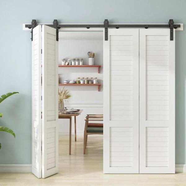 Home Improvement - Jubest Bi-Fold Barn Door Track Kit, Art3D Wall Panels, Onesming Ceiling Light - MSRP $2,396