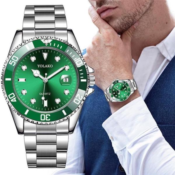 Men's Watches, Stainless Steel and Leather Band