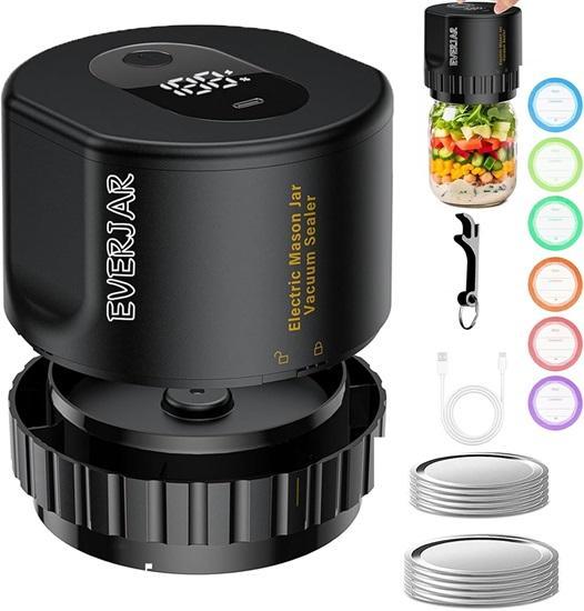 Amazon Clearance - Housewares - Everjar - Mason Jar Vacuum 2 IN 1, Parchment Paper Baking Sheets for Ninja Air Fryer - MSRP $23,830