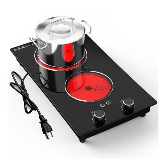 2 Burner Electric Cooktop, Yerliker Acrylic Flower Vases, Jiupety Indoor Dog House - MSRP $1,784