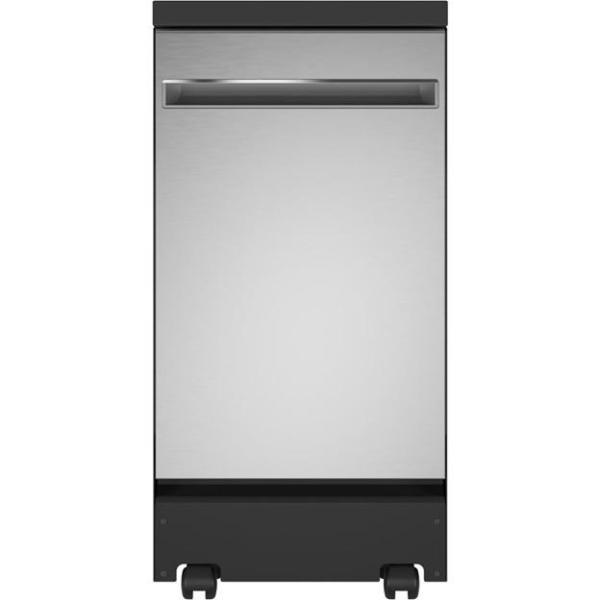 Lot of 2 GE Portable Dishwashers in Stainless Steel - MSRP $1684