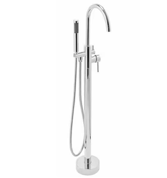Plumbing - AKDY 1-Handle Freestanding Floor Mount Roman Tub Faucet, HOMEMYSTIQUE, Eridanus, KeonJinn -Est Retail $1,630