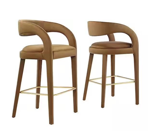 Home Decor - MODWAY Pinnacle 30in Velvet Bar Stools, Poly & Bark Ligna, International Concepts - Est Retail $2,812