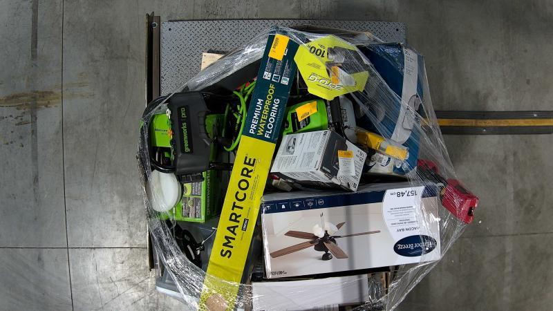 Greenworks 2500PSI Cold Water Electric Pressure Washer, Schluter Systems 120V Warming Wire, Kobalt Nailer - MSRP $4,339