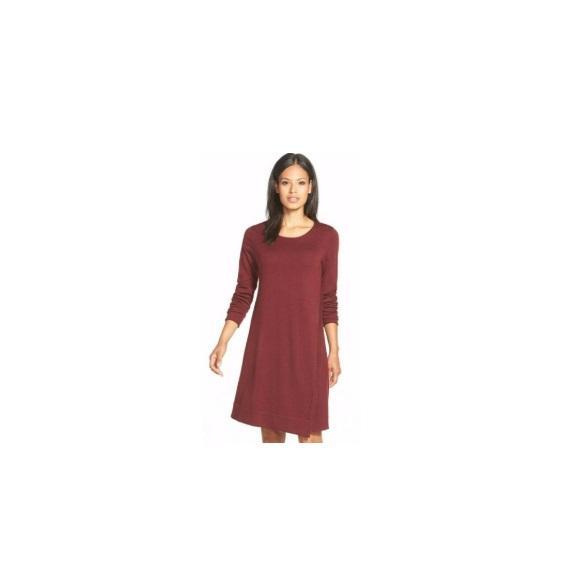 Apparel - Eileen Fisher Merino Jersey Asymmetric Passion Dress, 34 Heritage, Free People, Elan - Original MSRP $2,038