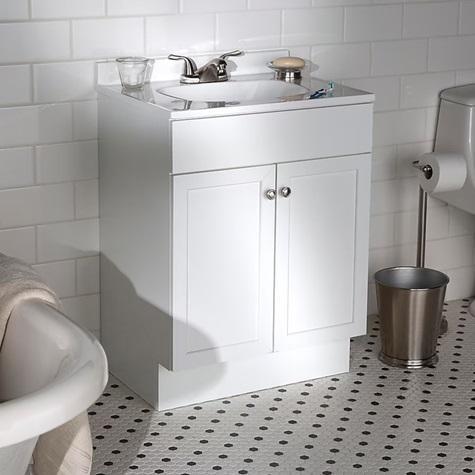 Home Improvement- Dover 24" True White Single Sink Bathroom Vanity, Bragg Satin Nickel Electronic Deadbolt -MSRP $2,566