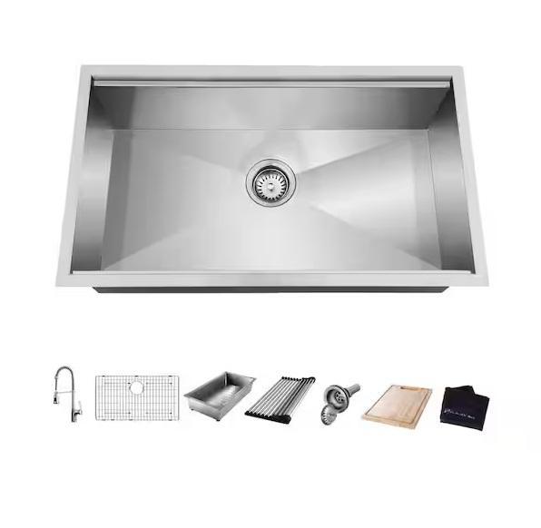 Plumbing - Glacier Bay Zero Radius 30in Sink, VEVOR, NewAir, HDC, KeonJinn, Wilsonart, VEIKOUS, NDS - Est Retail $1,496