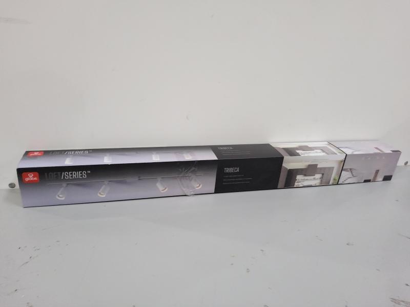 Globe Electric 59740 Tribeca 4-Light 56" Track Lighting Kit, Matte White - MSRP $56