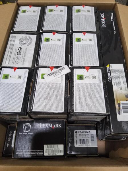 Printer Toner - Lexmark Yellow and Black Toner Cartridges - MSRP $6,798
