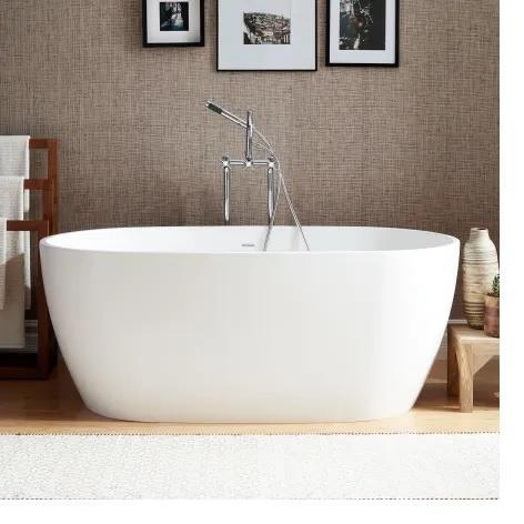 Signature Hardware SHOCFS6632WH Soaking Tub - MSRP $3,804