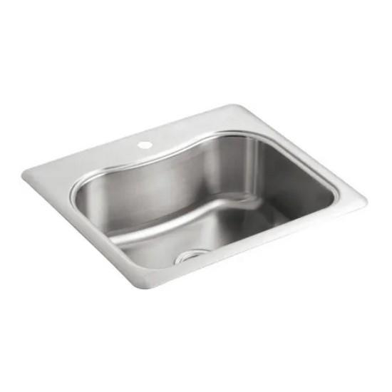 Kohler Staccato 25" Single Basin Top-Mount 18-Gauge Stainless Steel Kitchen Sink - MSRP $294