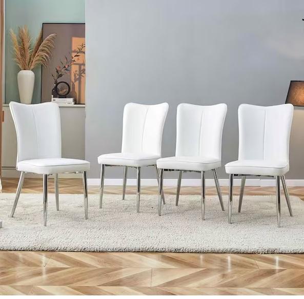 Home Decor- Polibi Modern White PU Leather Seat Dining Chairs, INK+IVY, BYBLIGHT, Noble House, Zinus -Est Retail $1,917