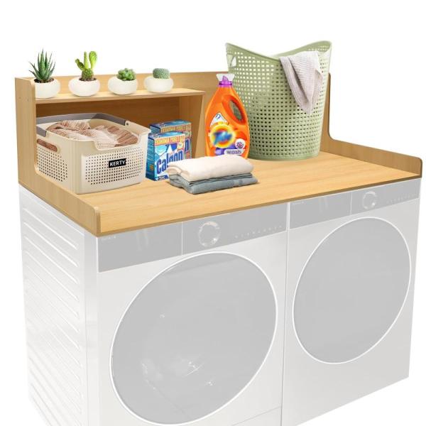Home - Arcus Home Arched Gold Mirror, Kerty 2-Tier Washer Dryer Countertop - MSRP $2,706