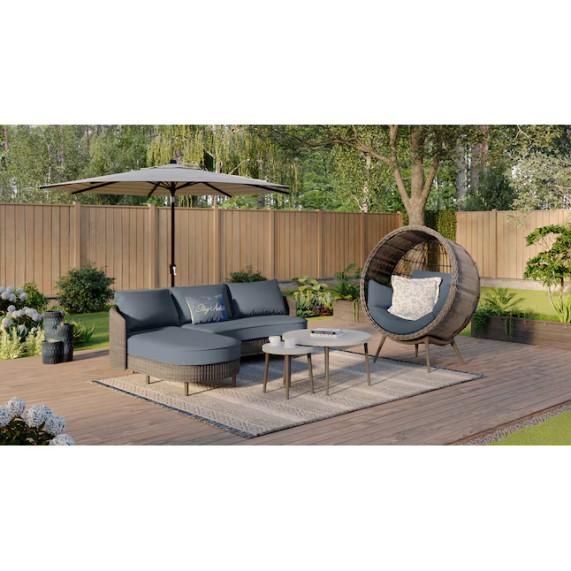 Origin 21 Dunes Patio Conversation Set, Metabo Framing Nailer, Edenmore 20" Fandelier - MSRP $2,986