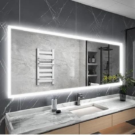 Bellevue BOMIR12142 Frameless Bathroom Wall Mirror Mirror - MSRP $930