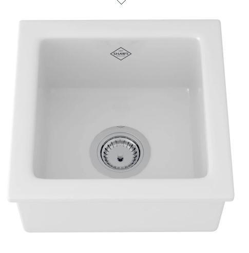 Shaws RC1515WH Fireclay Kitchen / Bar Sink - MSRP $1,184
