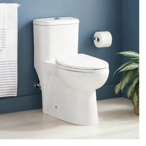 Signature Hardware SHAL241WH Elongated Chair Height Toilet - MSRP $570