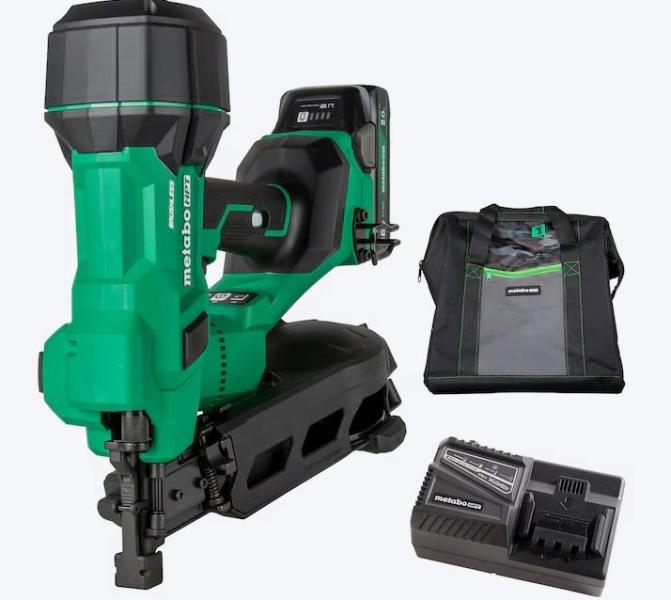 Metabo HPT MultiVolt 1-3/4in Coil Cordless Roofing Nailer, Graco TrueCoat 360 Electric Hand Paint Sprayer - MSRP $3,012