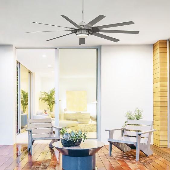Fanimation 72" LED Ceiling Fan, Metabo Compound Miter Saw, Closetmaid Shelftrack Kit - MSRP $4,724