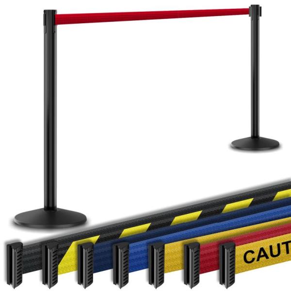 Cable Railing Post Kit, Retractable Belt Barrier, 32" Aluminum Deck Balusters, Stanchion Posts - MSRP $2,019