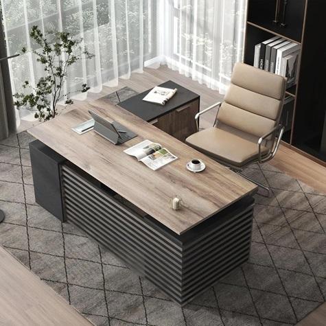 TRUCKLOAD Furniture - Hokku Designs L Shaped Desk with Cabinet, Lark Manor Drazen Outdoor 3-Seat Sofa - MSRP $44,359