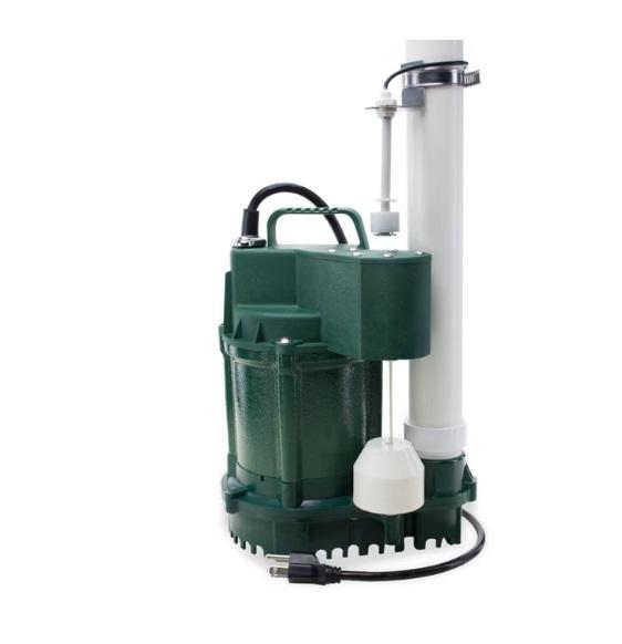 Zoeller 3/4HP 115V 80Gal Cast Iron Submersible Sump Pump, Harbor Breeze Summersville 52in Ceiling Fan - MSRP $3,435