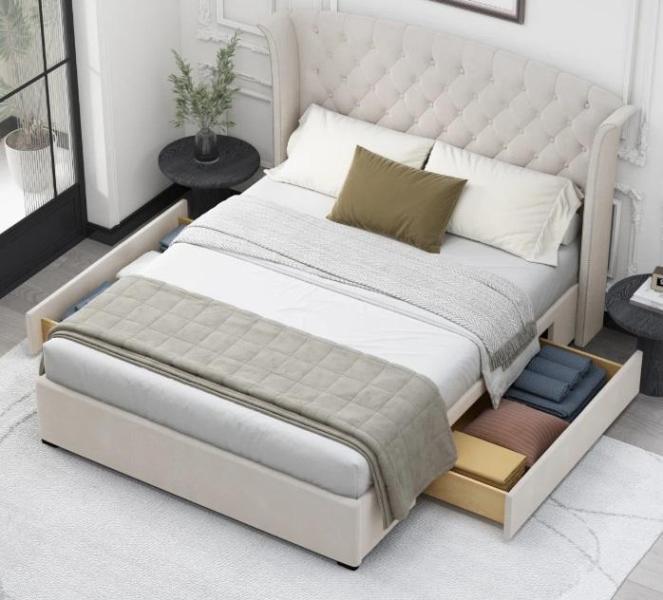 Truckload - Furniture - Tanikia Bed Frame w/Storage Drawers, 145"W U-Shape Sectional, Astraea Table - MSRP $12,696