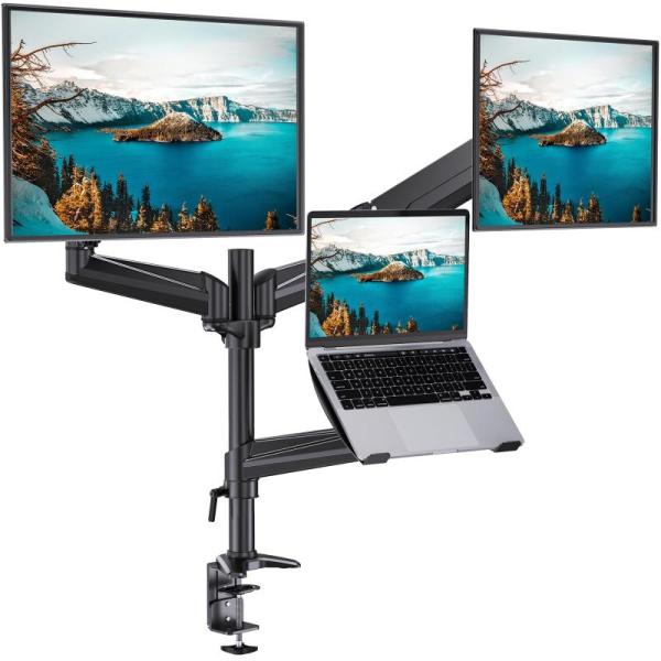 Office Supplies - HUANUO Dual Monitor and Laptop Mount, EXCECAR Two Way Translation Earbuds - MSRP $1,220