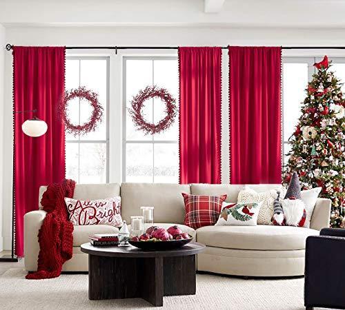 Home Decor - Pcinfuns Deep Seat Cushion, Treatmentex Red Velvet Curtains, OranFran Rainbow Queen Bedding - MSRP $12,871
