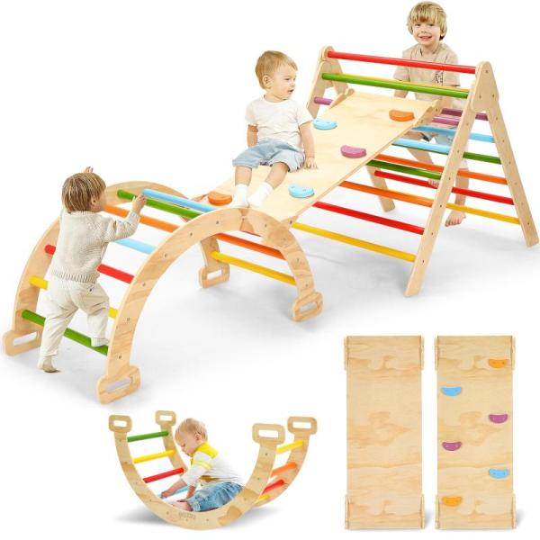 Toy - CoziBB Pikler Triangle Sets & SURCVIO 12 Surprise Golden Eggs/500pk 2.3in Plastic Easter Eggs - MSRP $4,720