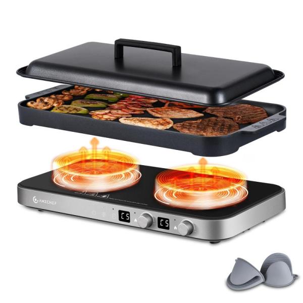 Home - Procraan 3-Pack Extra Large Food Cover, AMZCHEF Double Induction Cooktop - MSRP $1,525