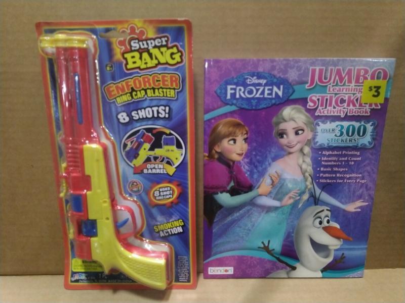 Toys - Marvel Bendon Jumbo coloring/activity Book, Ja-Ru 926-4-10 6 x 12 Sup 8 Gun Smoke Shot - MSRP $2,131