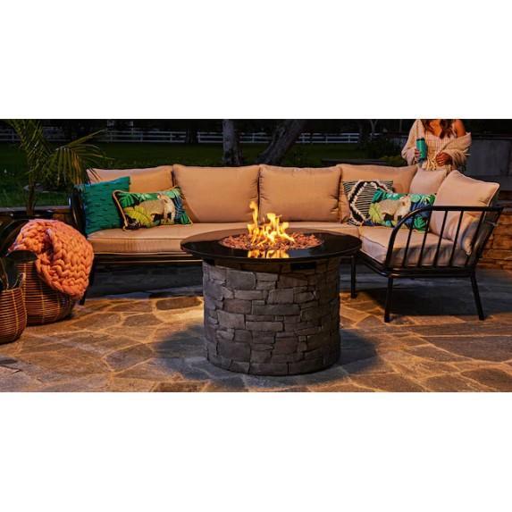 Allen & Roth LP Fire Table, Cantilever Patio Umbrella, Style Selections Shelving Unit - MSRP $2,144