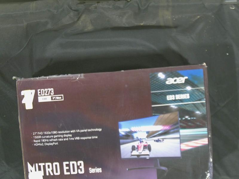 A Grade - Acer Nitro 27" Curved FHD 180 Hz LED Gaming Monitor, Black (ED273) - MSRP $230