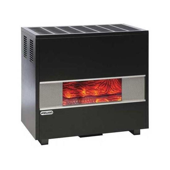 Williams 35K BTU Fireplace-Look Gas Room Heater with Blower - MSRP $1,771