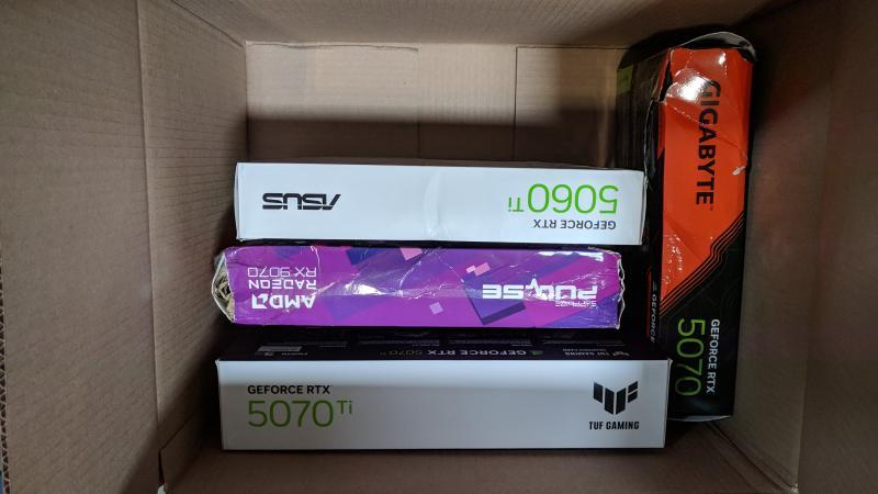 RTX 5070 Ti, 5060, RX 9070, Gaming PC GPU Lot & More - $2.9K, 4-Qty.