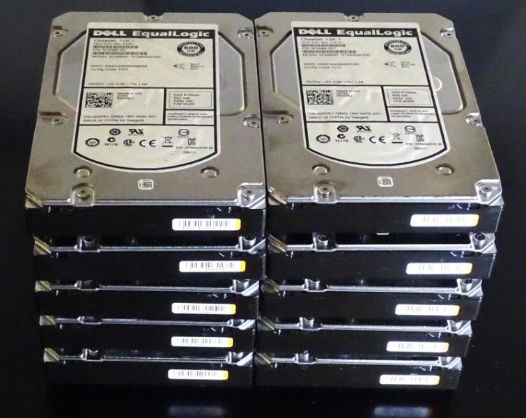 Used Dell Server SAS HDD 3.5" - 10 un - MSRP $ 6,750.00