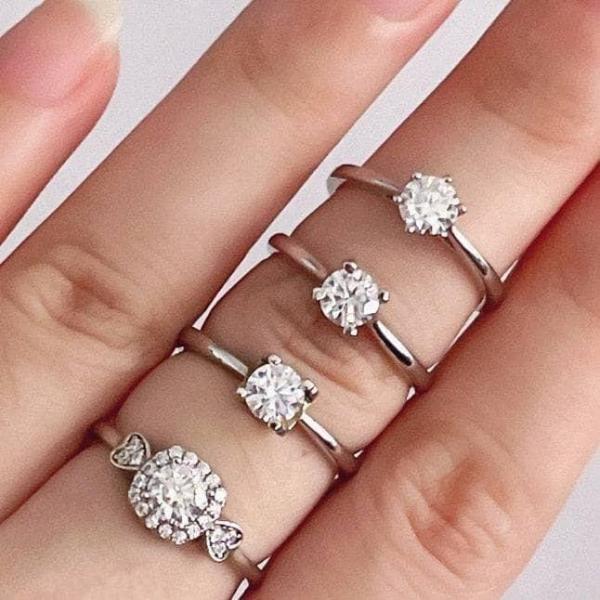 New Bulk Lot of 1000 Assorted Fashion Rings with Cubic Zirconia Stones