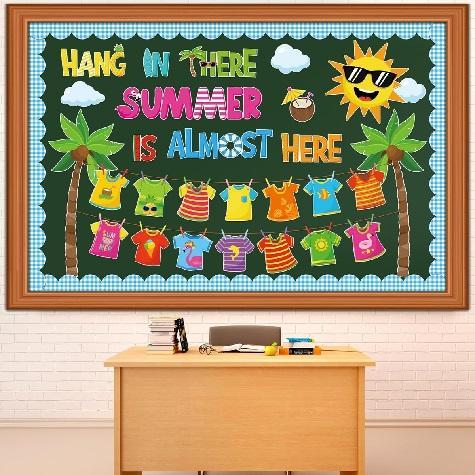 Office Supplies - Containlol Summer Bulletin Board Set, Inspirational Bulletin Board Set - MSRP $2,022