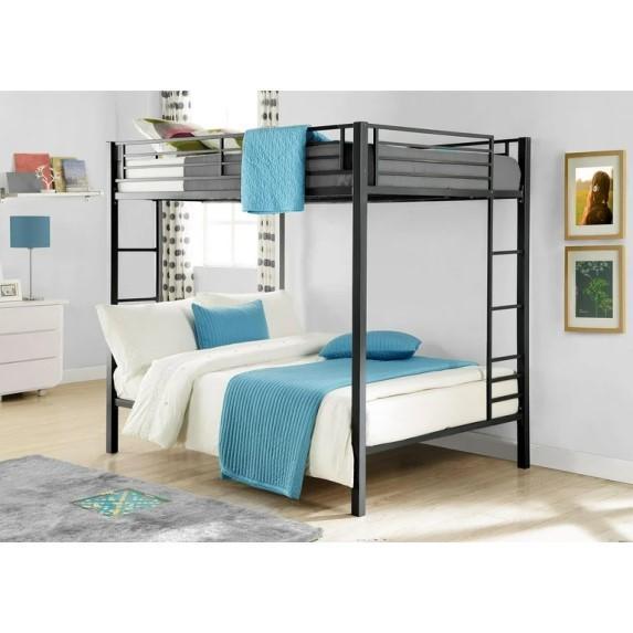 Furniture - Full-Over-Full Kids Bunk Bed, Bushwick Metal Bed, Memory Foam Futon - MSRP $1,563