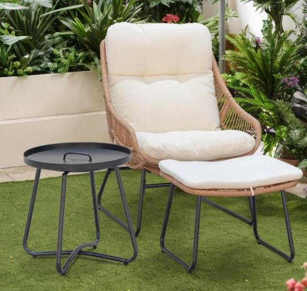 Truckload -Furniture - Patio 3-seat Sofa & Ottoman w/Cushions, Mercer41 Oversized 86" Double Chaise Sofa - MSRP $39,526