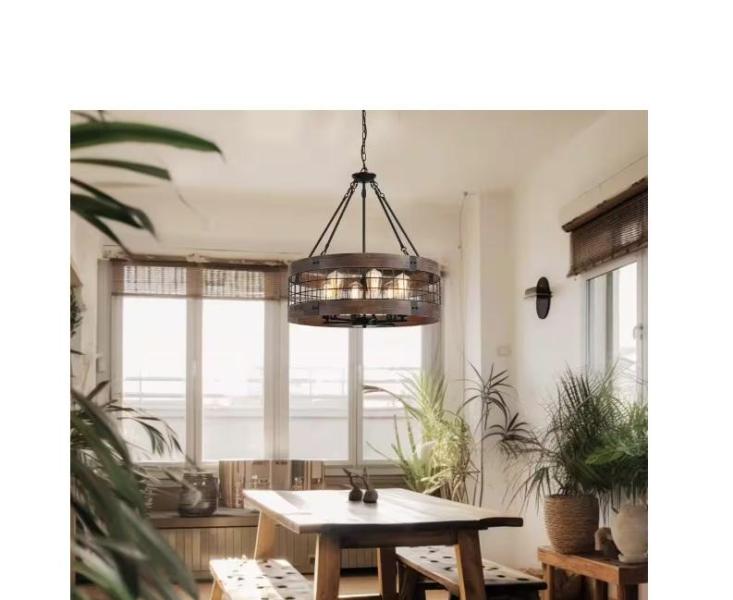 Lighting & Electrical - Drum Island Chandelier, LED Recessed Light Trim, Windmill Ceiling Fan - Est Retail $4,545