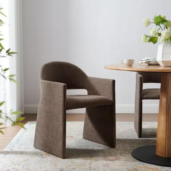 Home Decor - Modway Talia Upholstered Fabric Dining Armchair in Mocha - Est Retail $1,587- 1plt